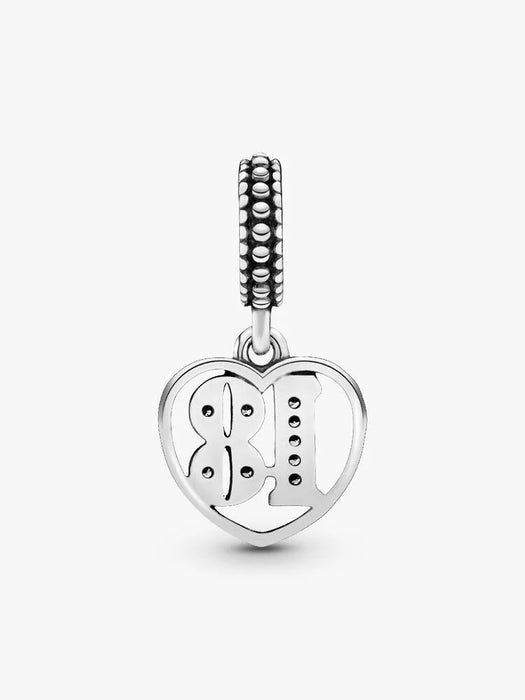 Pandora 18th Celebration Dangle 18 Charm Sterling Silver