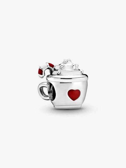 Pandora Cocoa & Candy Cane Charm Sterling Silver