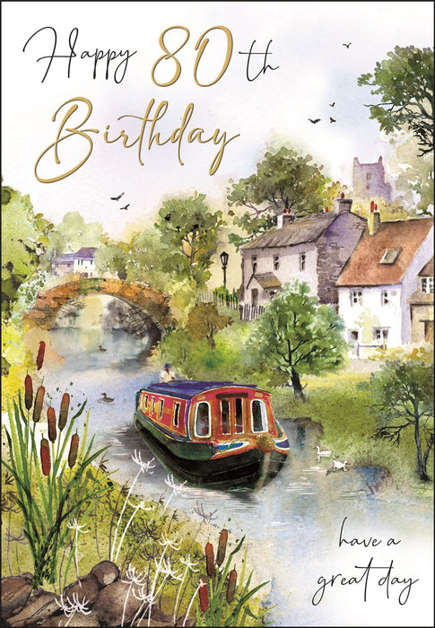 Jonny Javelin 'Happy 80th Birthday' Birthday Card
