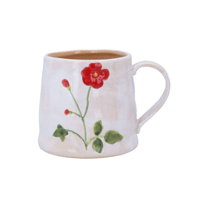 Gisela Graham Red Flower Stoneware Mini Mug