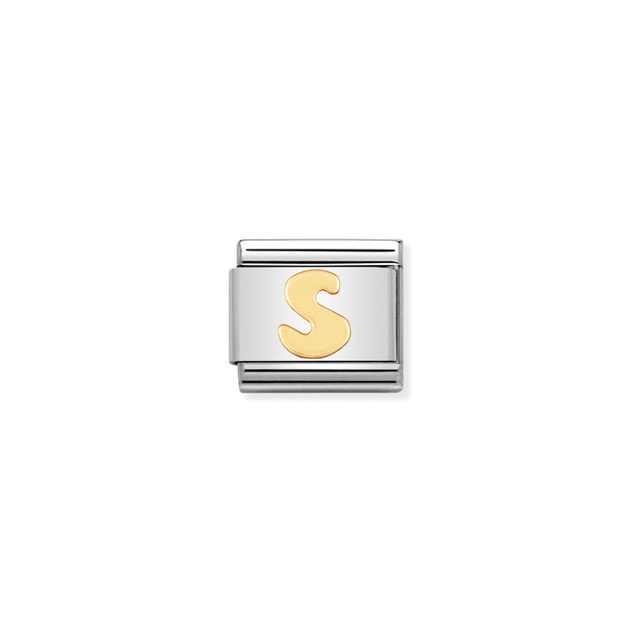 Nomination Classic Gold Letter S Charm