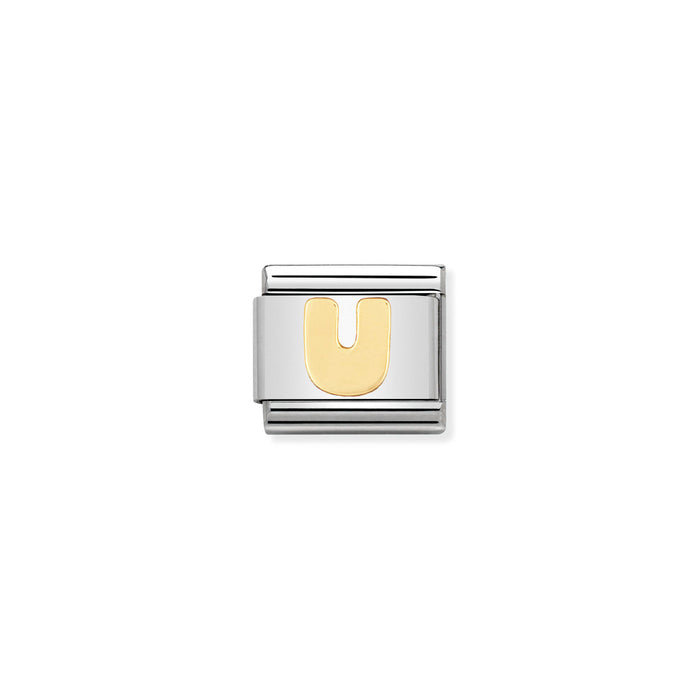 Nomination Classic Gold Letter U Charm