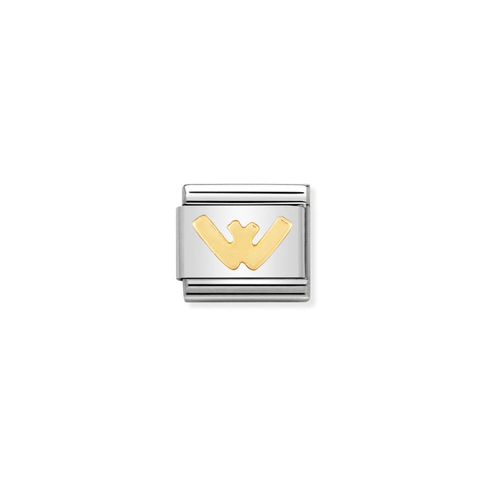 Nomination Classic Gold Letter W Charm