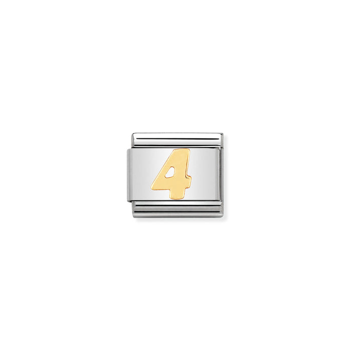 Nomination Classic Gold Number 4 Charm