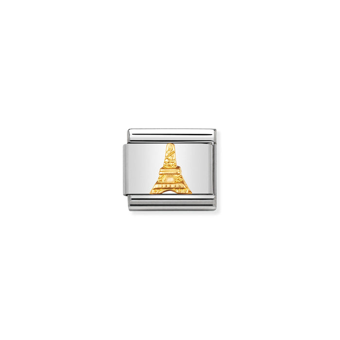 Nomination Classic Gold Relief Monuments Eiffel Tower Charm