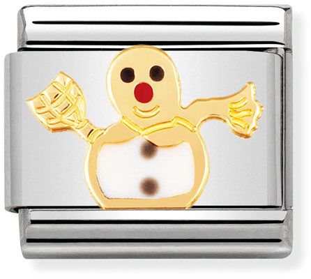 Nomination Classic Gold Snowman Christmas Charm