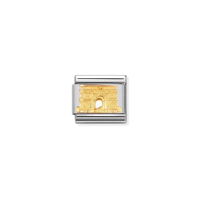 Nomination Classic Gold Relief Monuments Arc De Triomphe Charm