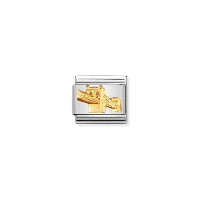Nomination Classic Gold Relief Monuments Brooklyn Bridge Charm