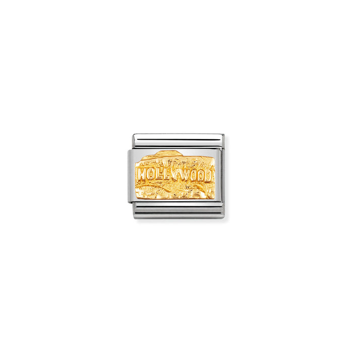 Nomination Classic Gold Travel HOLLYWOOD Sign Charm