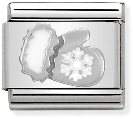 Nomination Classic Silver Glove With Snowflake Christmas Charm