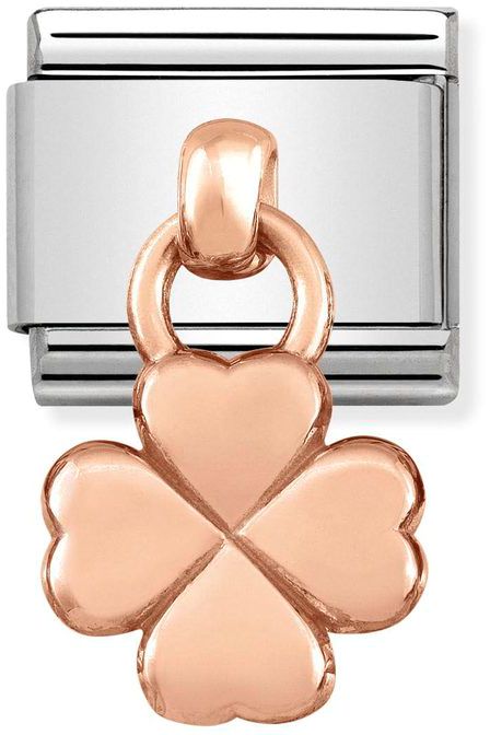 Nomination Classic Rose Gold Four Leaf Clover Luck Charm