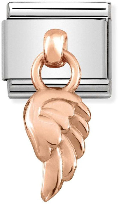 Nomination Classic Rose Gold Angel Wing Luck Charm