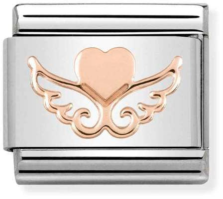 Nomination Classic Rose Gold Symbols Heart On Wings Charm