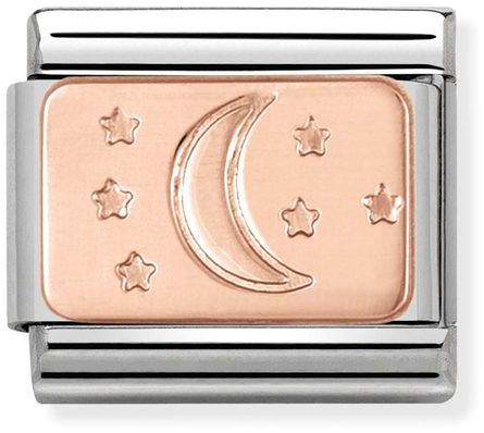 Nomination Classic Rose Gold Plates Moon And Stars Charm