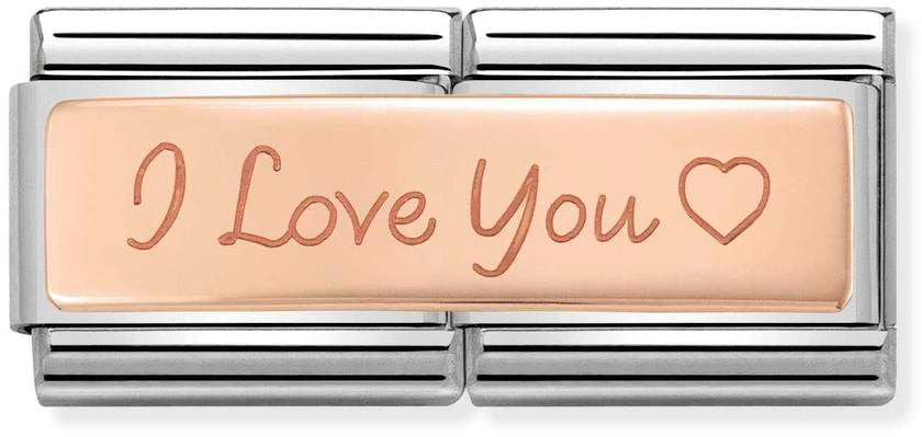 Nomination Classic Rose Gold Double Engraved I Love You Charm