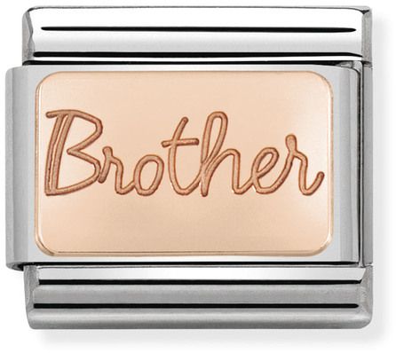 Nomination Classic Rose Gold Plates Brother Charm