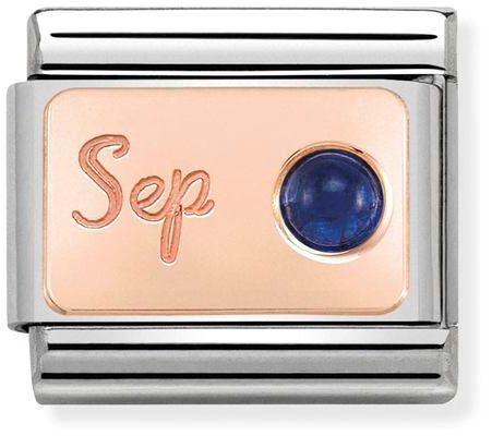 Nomination Classic Rose Gold Birthstone September Sapphire Charm