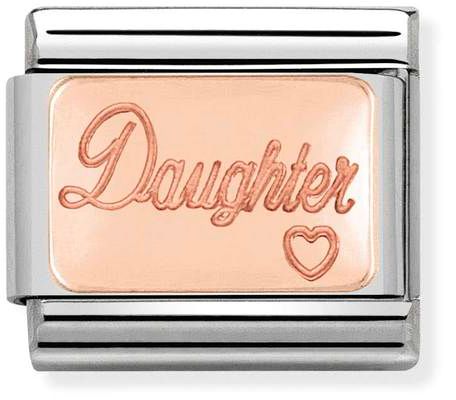 Nomination Classic Rose Gold Plates Daughter Charm