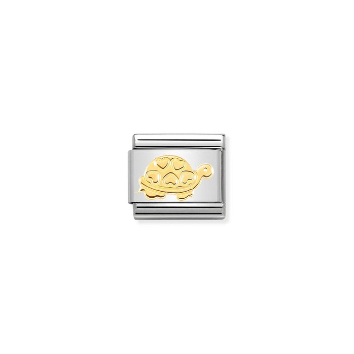 Nomination Classic Gold Symbols Turtle with Hearts Charm