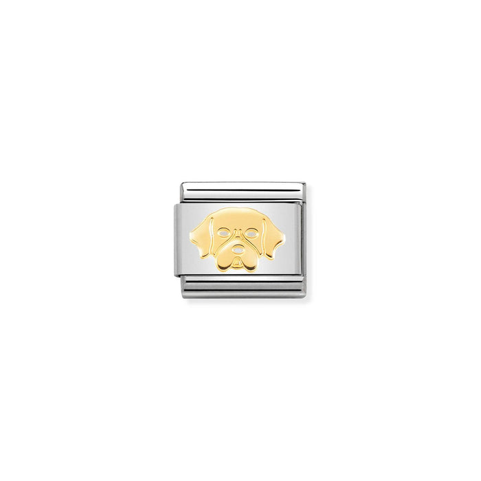 Nomination Classic Gold Animals Golden Retriever Charm