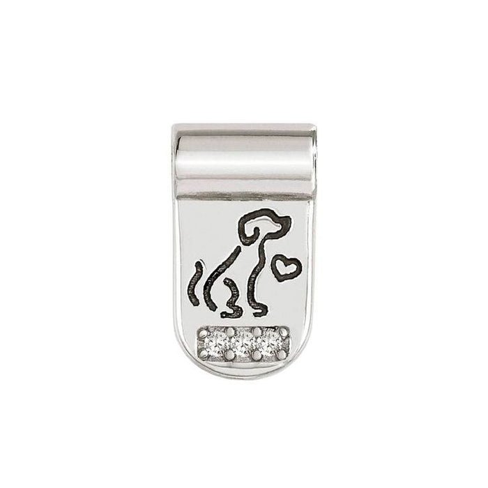 Nomination SeiMia Silver With Cubic Zirconia And Enamel Dog Pendant Charm