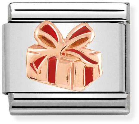 Nomination Classic Rose Gold Gift Box Christmas Charm
