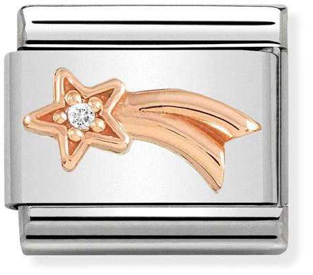 Nomination Classic Rose Gold Cubic Zirconia Shooting Star Christmas Charm