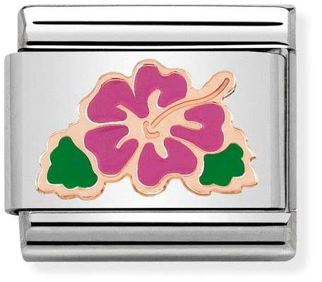 Nomination Classic Rose Gold Symbols Pink Fuchsia Flower Charm