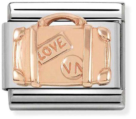 Nomination Classic Rose Gold Engraved Suitcase Charm