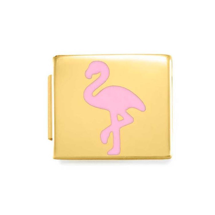 Nomination Composable Glam Gold Pink Flamingo Bracelet