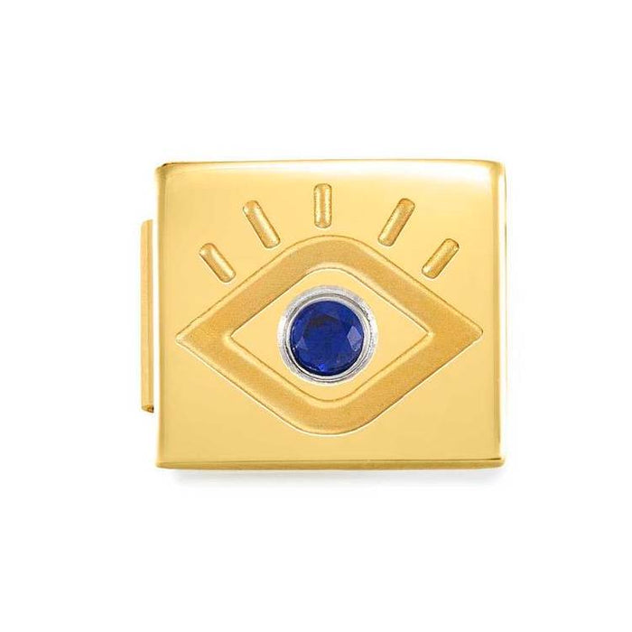 Nomination Composable Glam Link Gold With Cubic Zirconia Greek Eye