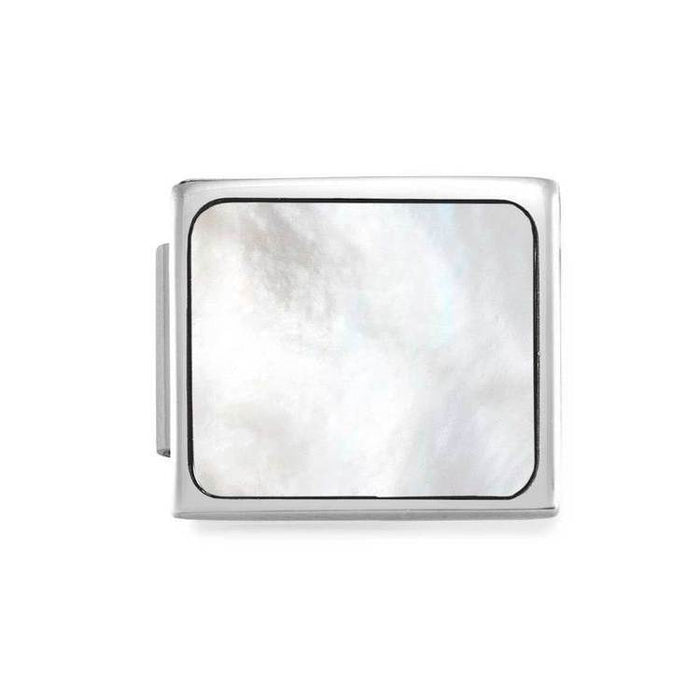 Nomination Composable Glam Link Stainless Steel Mother Of Pearl Plaque