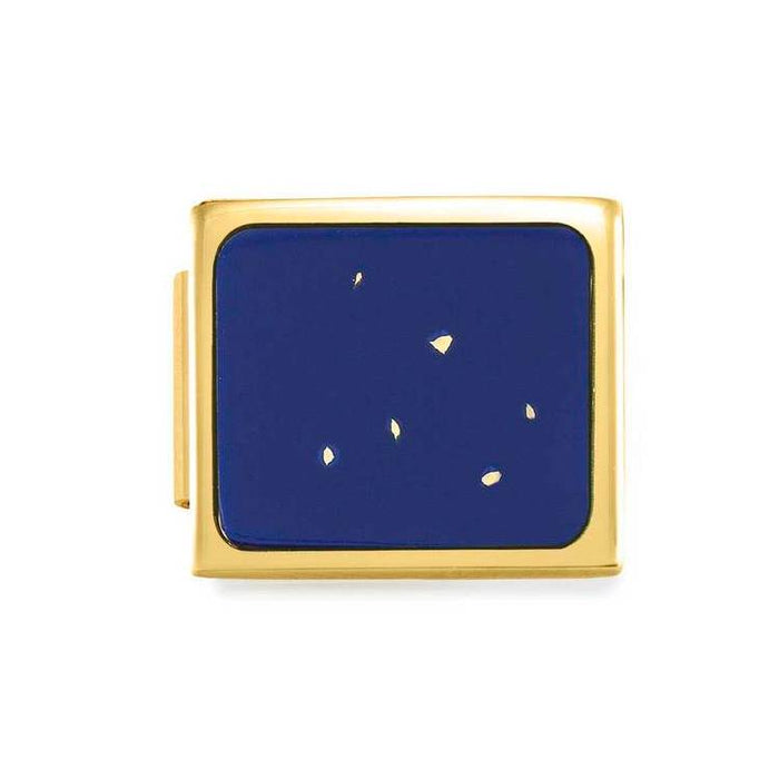 Nomination Composable Glam Link Gold Speckled Blue Plaque