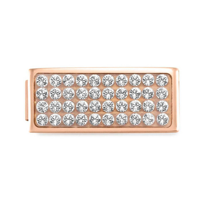 Nomination Composable Glam Rose Gold With White Crystal Pave Bracelet