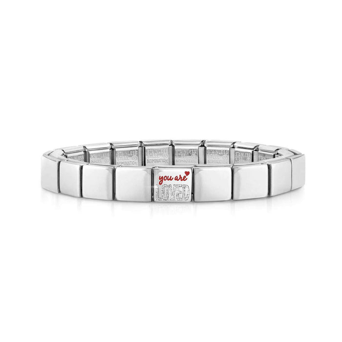 Nomination Composable Glam Stainless Steel You Are Loved Bracelet