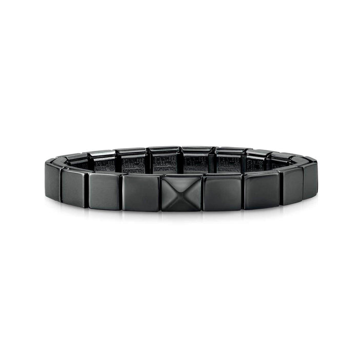 Nomination Composable Glam Stainless Steel Black Pyramid Bracelet