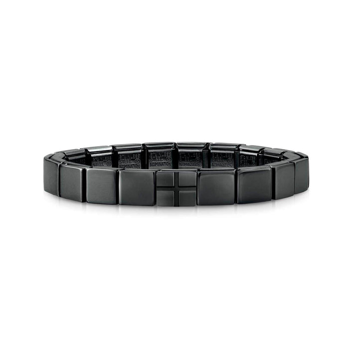 Nomination Composable Glam Stainless Steel Black Large Grid Bracelet