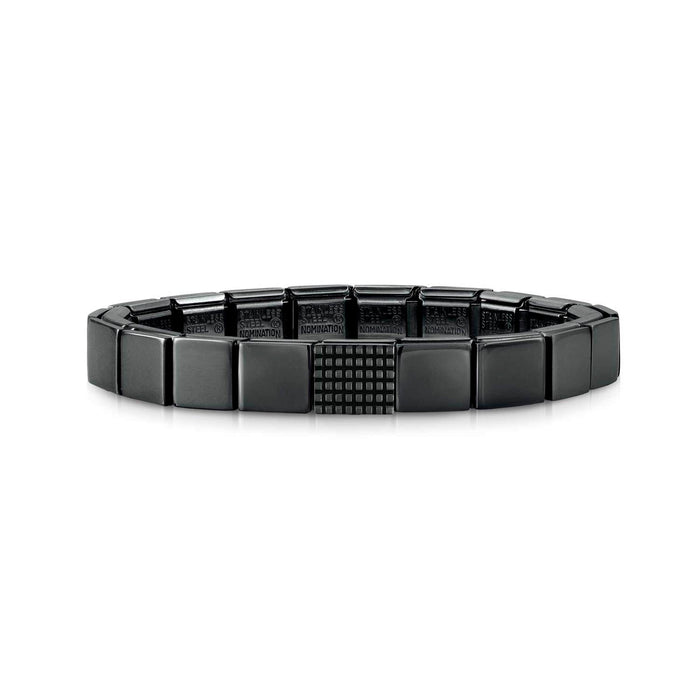 Nomination Composable Glam Stainless Steel Black Small Grid Bracelet