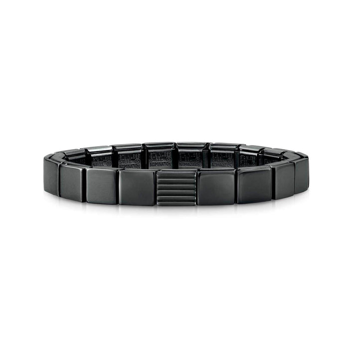 Nomination Composable Glam Stainless Steel Black Small Stripes Bracelet