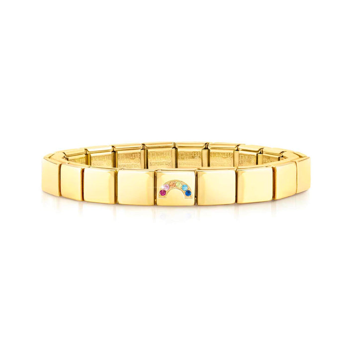 Nomination Composable Glam Gold Cubic Zirconia Rainbow Bracelet