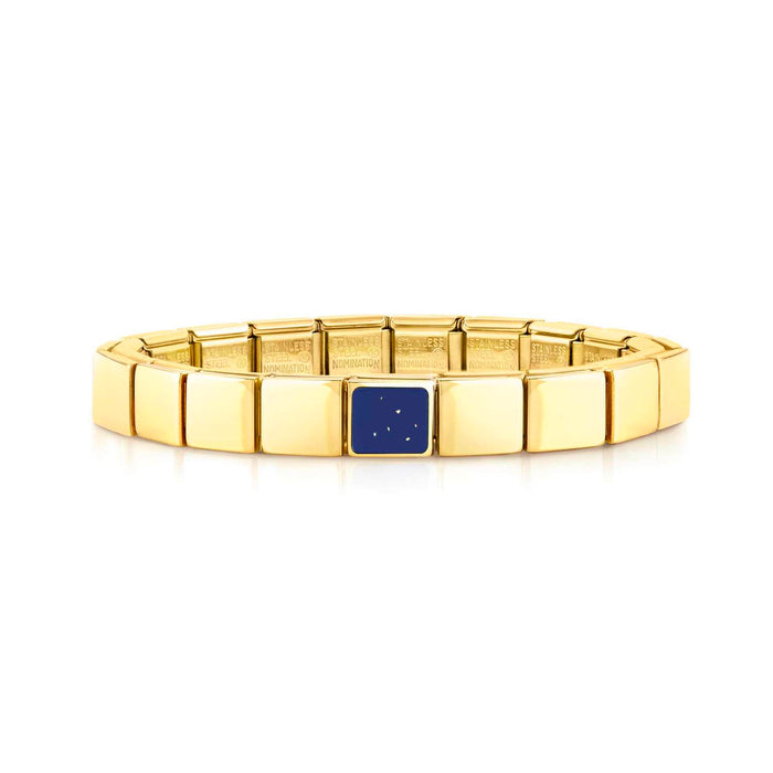 Nomination Composable Glam Gold Speckled Blue Plaque Bracelet