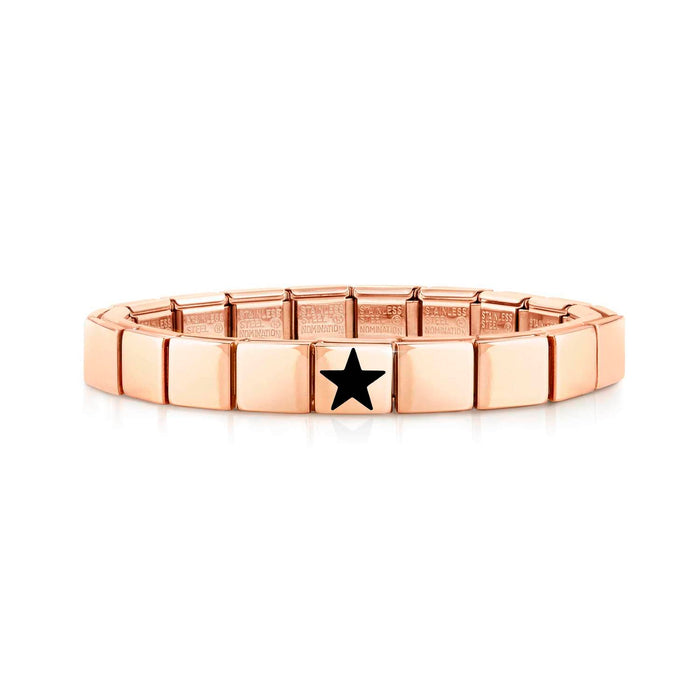 Nomination Composable Glam Rose Gold Black Star Bracelet
