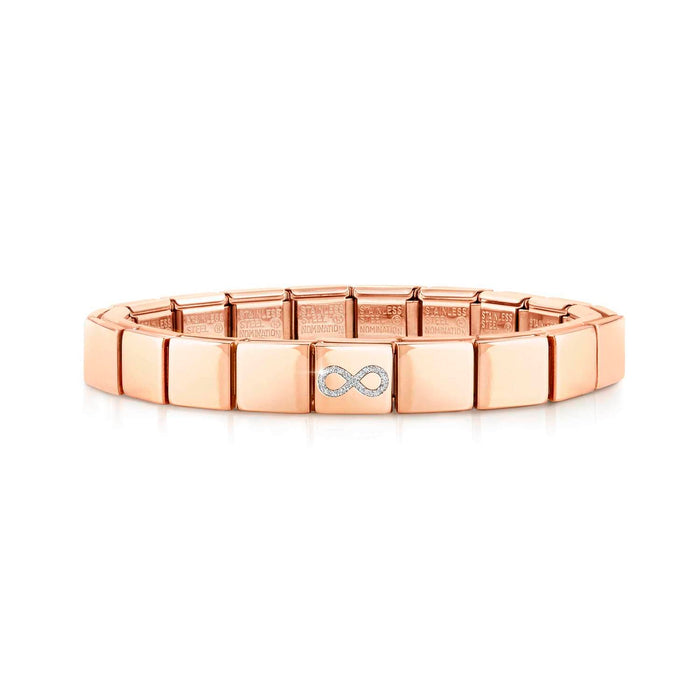 Nomination Composable Glam Rose Gold Glitter Heart Bracelet