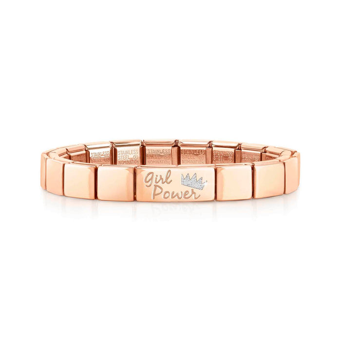 Nomination Composable Glam Rose Gold Girl Power Bracelet