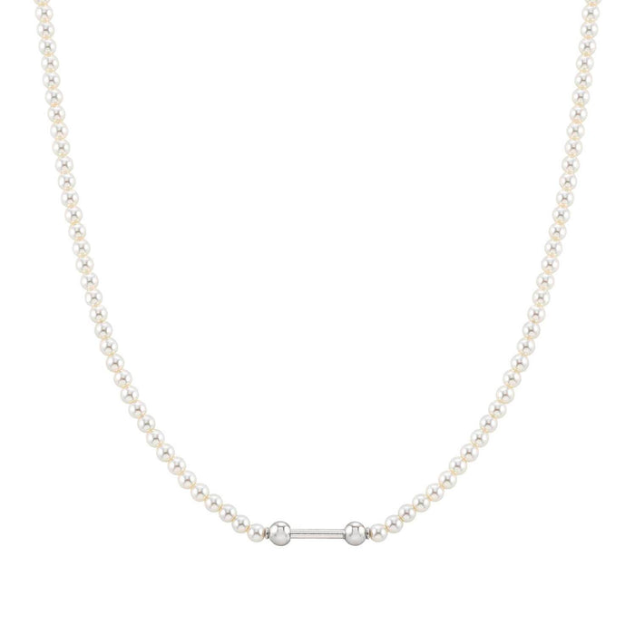 Nomination SeiMia Silver Simulated Pearl Chain Necklace