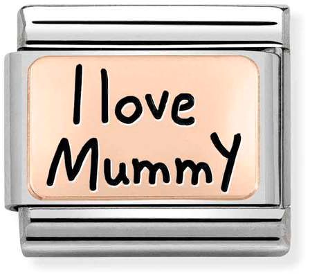 Nomination Classic Rose Gold Plates I Love Mummy Charm