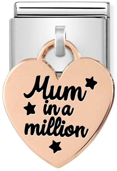 Nomination Classic Rose Gold Double Drop Charm Mum In A Million Charm