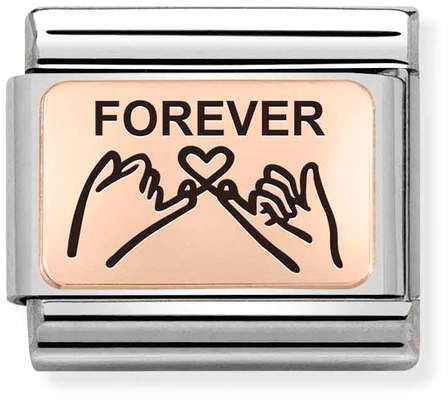 Nomination Classic Rose Gold Plates Pinky Promise Forever Charm