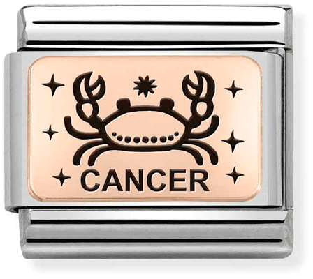 Nomination Classic Rose Gold Plates Cancer Charm