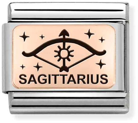 Nomination Classic Rose Gold Plates Sagittarius Charm